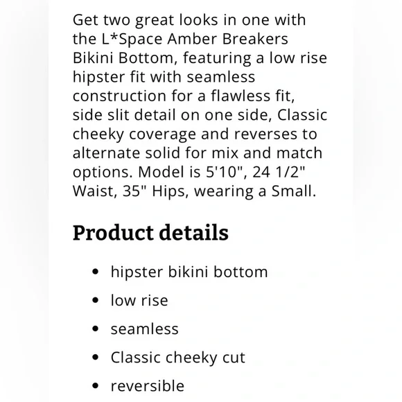 L*SPACE NWOT BREAKERS REVERSIBLE BOTTOM (Size S) - Picture 10 of 11